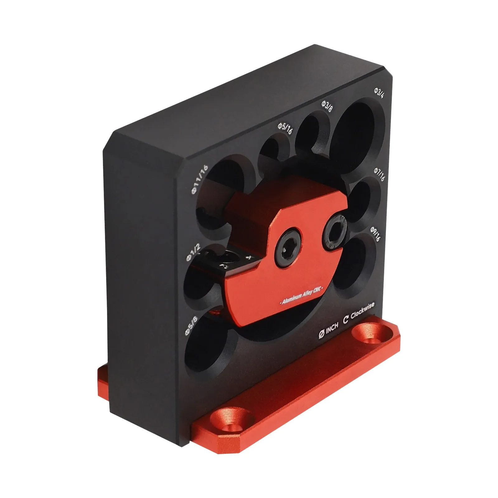 8-Hole Adjustable Dowel Maker Jig Drill Milling Tool CNC Aluminum Red/Black