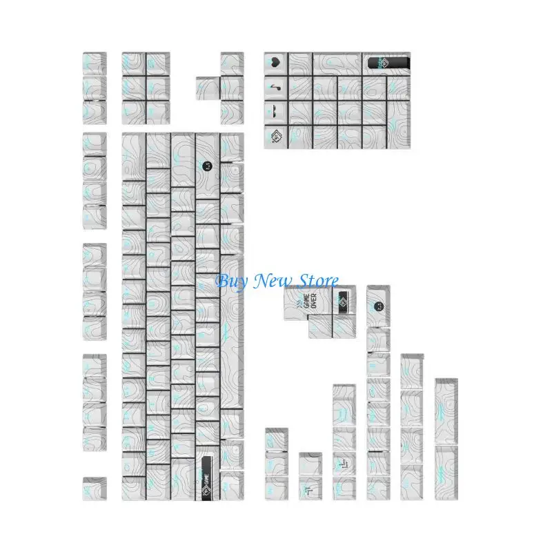 

20ce 108/135pcs подсветленные клавиши для механической клавиатуры Тепловая печатная вишня вишня
