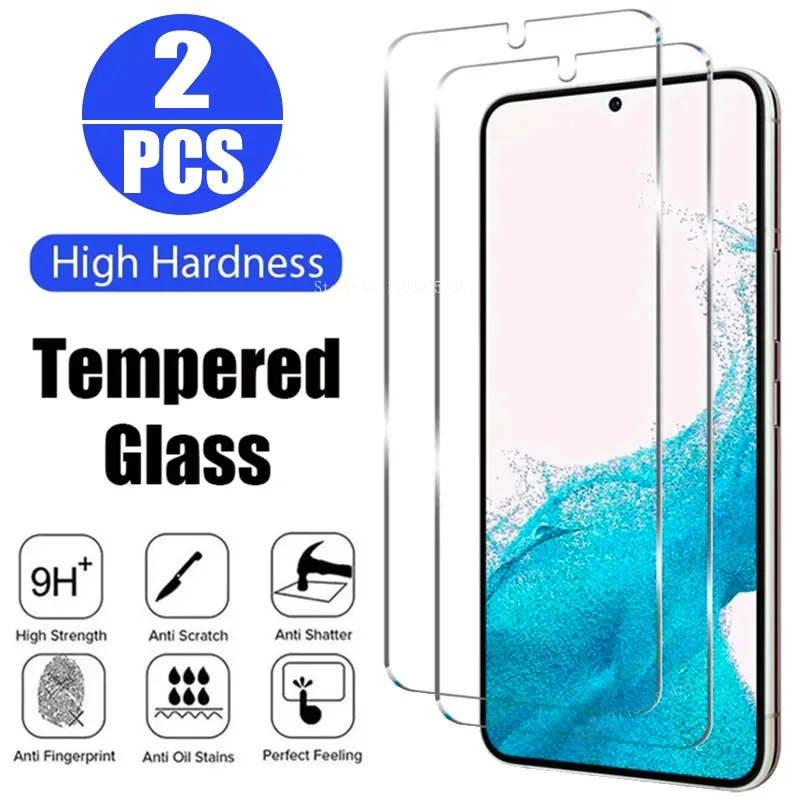 2PCS Full Screen Protector glass  For Samsung Galaxy S24 Ultra Plus S20 S21 S23 FE S21 S22 S23 Plus Anti-Shatter On A2 Core