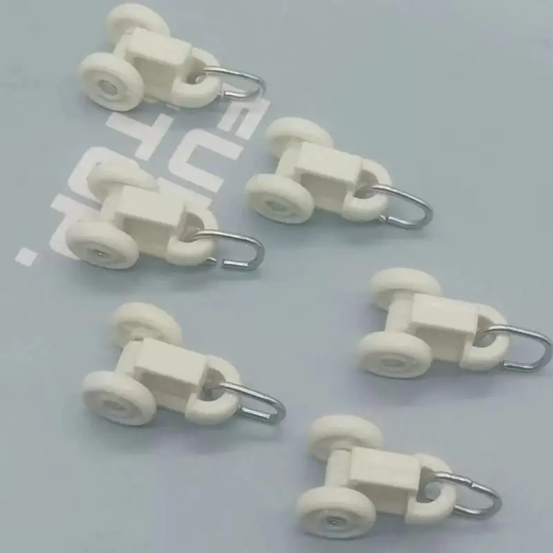NEW Curtain Track Runners Pulley Hooks 50Pcs Thickened Nylon Gliders for Electric Manual Curtain Rail Smart Home Window Track