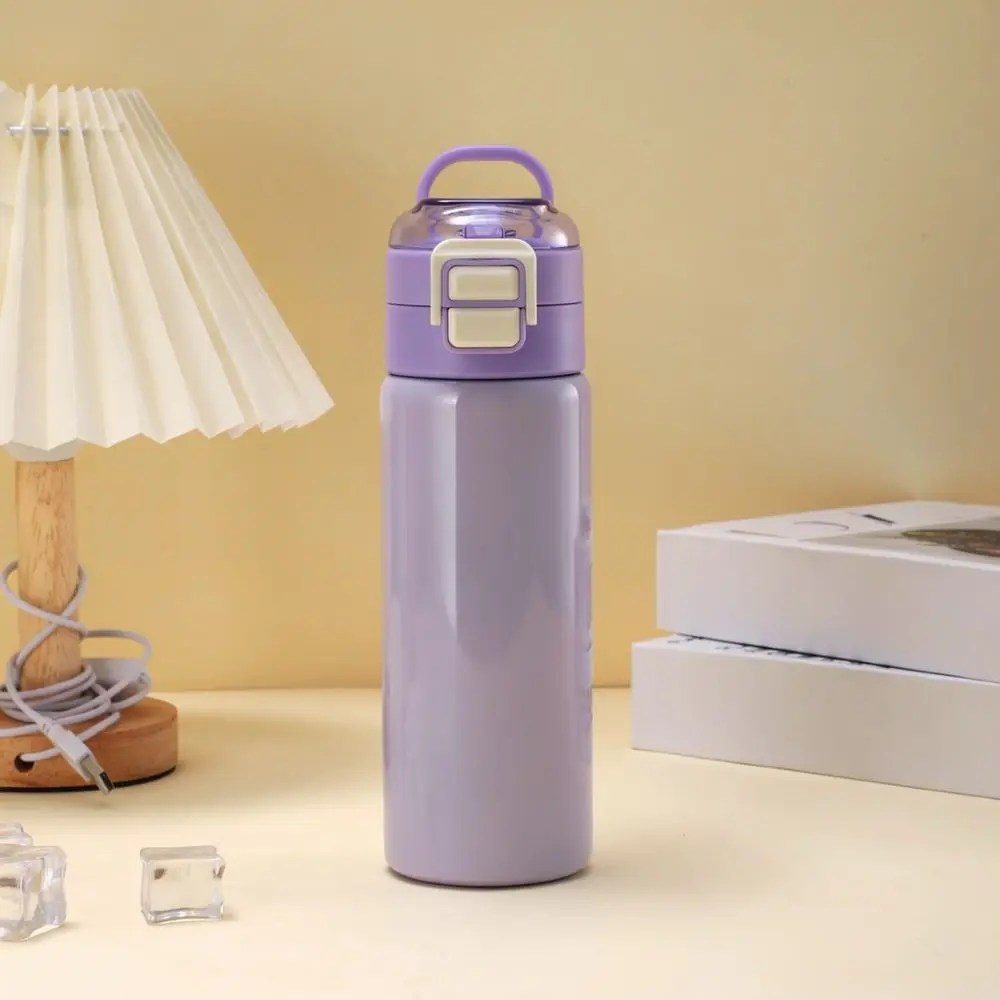 Fashionable Minimalist Thermal Flask Stainless Steel Dual Sip Water Bottle Large Capacity Portable Tumbler For Students