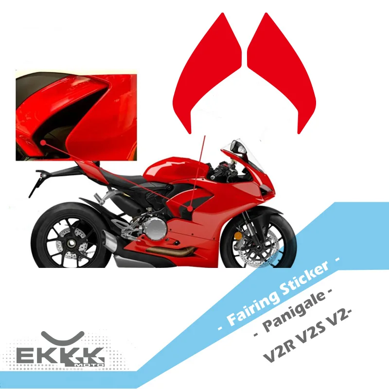 

For Ducati PANIGALE V2 V2R V2S V2SP Fairing Sticker Decal Carbon Fiber Texture Matt Black Sockets Air/Airbox