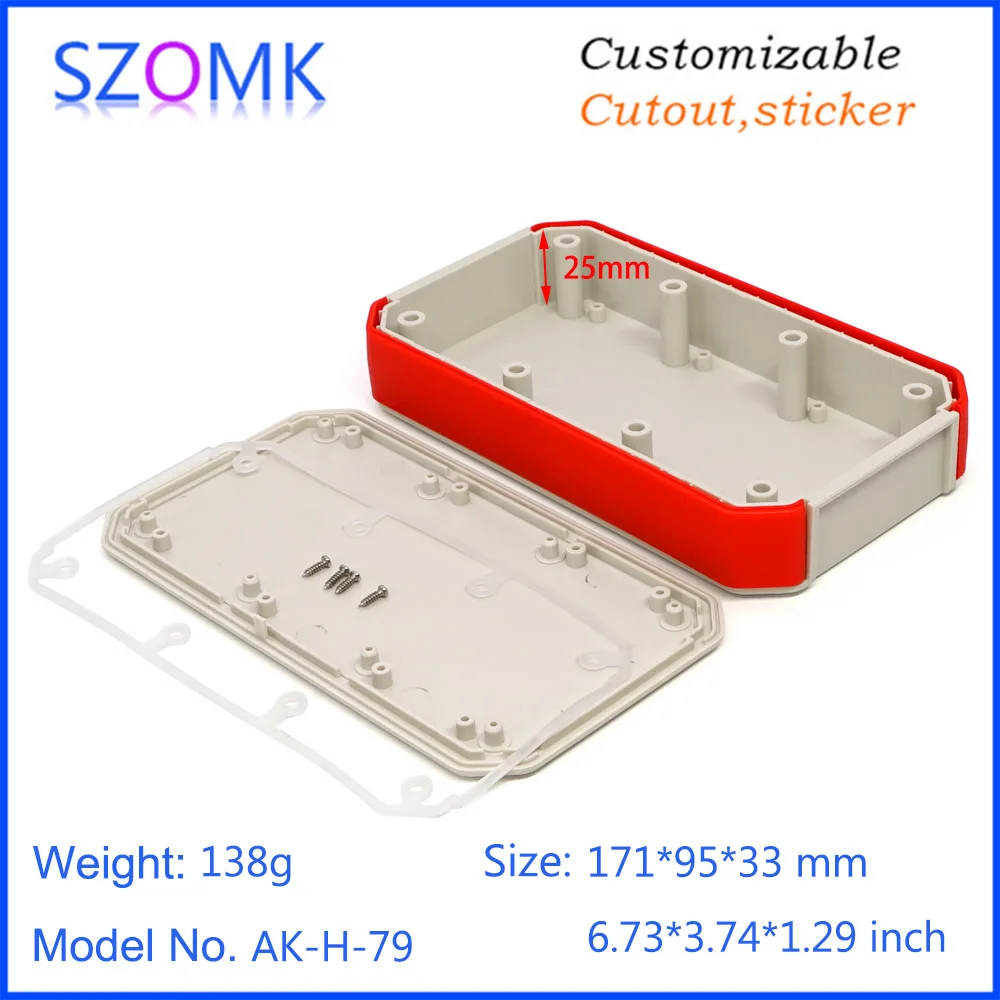 SZOMK IP65 OEM Plastic Junction Box Electronics Instrument Housing Handheld Casing Waterproof PCB Enclosure