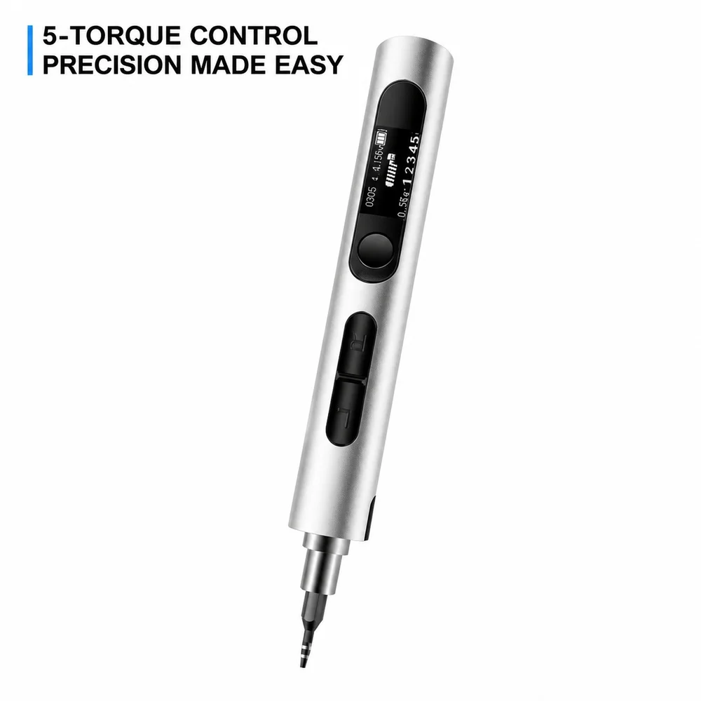 Cordless Precision Electric Screwdriver 5 Torque Levels Magnetic Chuck Type-C Charging for Electronics Watch Phone Repair