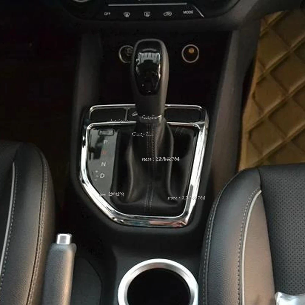 Dla Hyundai Cantus Creta ix25 2014-2019 ze stali nierdzewnej samochodowy przekładnia pokrowiec dźwigni zmiany biegów wykończenia rama panelu naklejki stylizacja wnętrza akcesoria