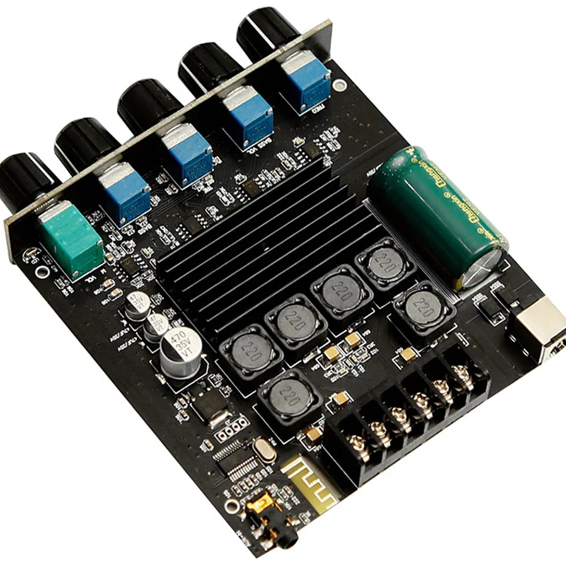 Новый цифровой Bluetooth 100 домашний аудиоусилитель сабвуфера DC24V 50 Вт * 2 + 2,1 Вт TPA3116 5,0 каналов класса D