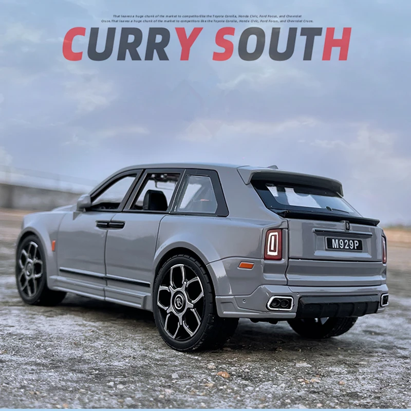 1/20 Rolls Royce SUV Cullinan aluminiowy Model samochodu odlewana zabawka pojazdów metalowy samochód kolekcja modeli dźwięk i światło prezent dla