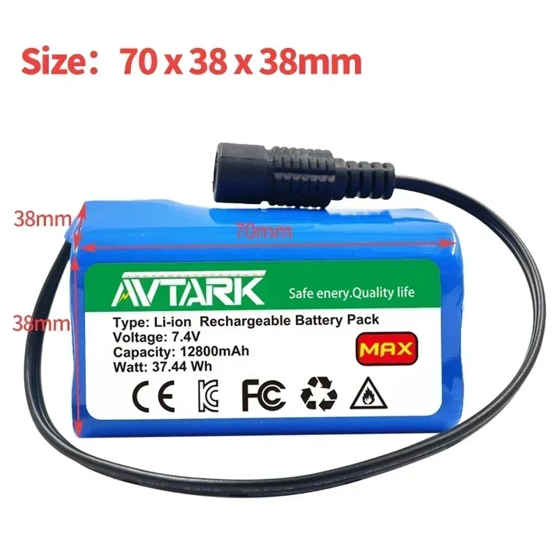 7.4V 12800Mah 6800Mah Battery For T188 T888 2011-5 V007 C18 H18 V18 D18B FX88 Remote Control RC Fishing Bait Boat Battery Parts