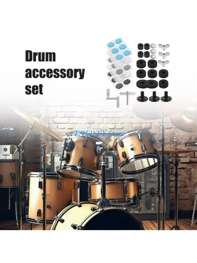 G6DE Drum Accessories Set With Cymbal Felts Cymbal Sleeves Wing Washers For Professional Drummers Percussion Accessories