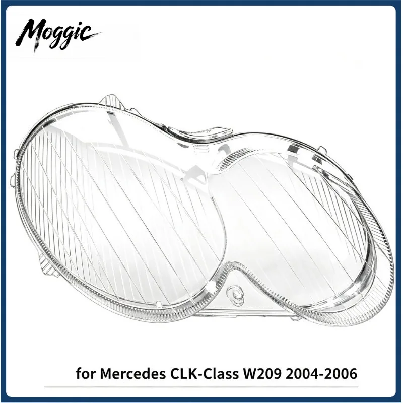 Moggic Transparent Headlight Cover For Mercedes CLK W209 2004-2006 Auto Headlamp Clear Lens Original Replacement Housing