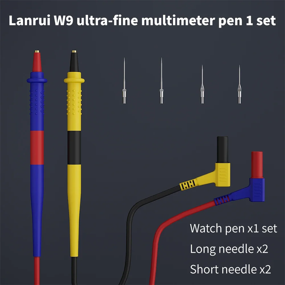 Lanrui W9 Universal Superconducting Multimeter Probe Pen with Replaceable Tips, Lead Pointer Test Wire Tool