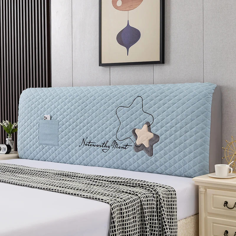 High End Thickened Cotton Headboard Cover Soft Slipcover Universal Full Package Bedhead Soft Package for Bedhead