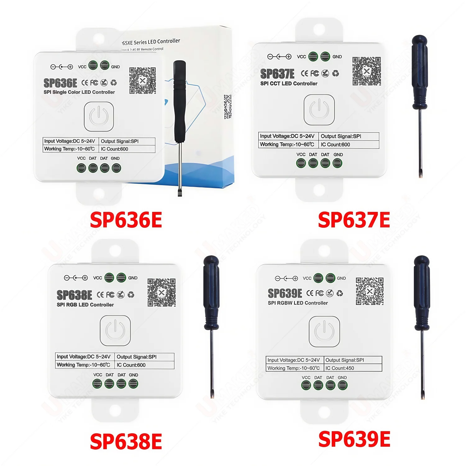 SP636/637/638/639E RB1/2/3/4 RC1-4 DC5-24V 1-5CH PWM Controller Dimmer Remote For Single Color/CCT/RGB/RGBW/RGBCCT diy LED Strip