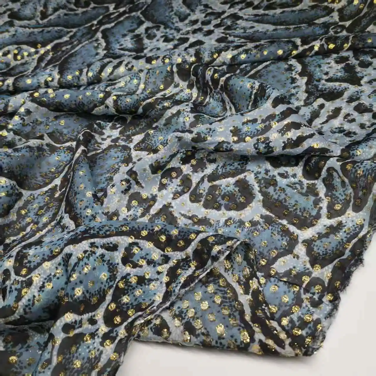 Tissu brocart jacquard lurex soie métallique à pois léopard 8mm pour Dirac, Cosplay, Danse, Sari