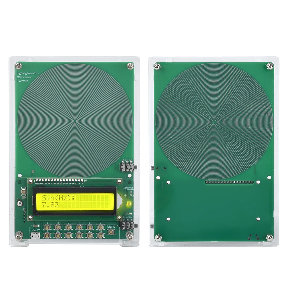 DC 5V 0.1Hz-99999Hz FM Schumann Wave Signal Generator Sine Wave Signal Generator External Antenna Board Micro USB Interface