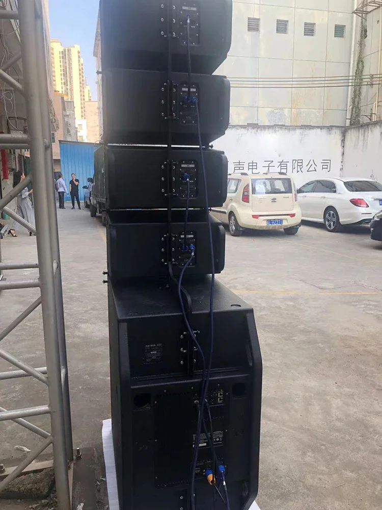 Speaker Gereja portabel, array senar suara Mini 18 inci Subwoofer bertenaga mandiri portabel tunggal aktif