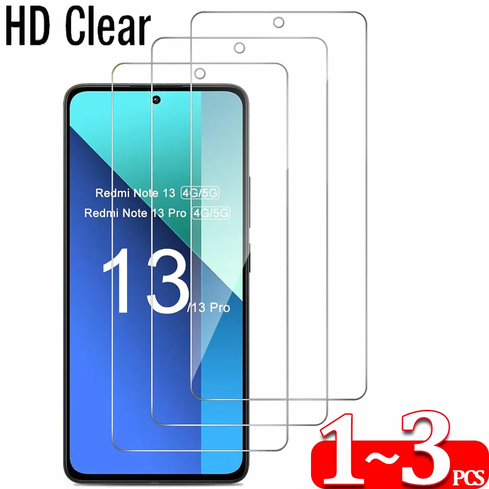 

1~3 PCS Tempered Glass For Redmi Note 10 11 12 13 Pro 5G Screen Protection Note 10S 11S 12S Phone Film Note13 mica pelicula