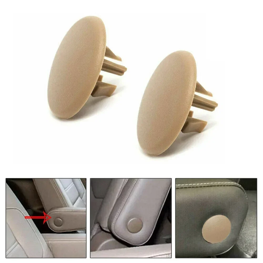 VERYUS 2x  Beige Armrest Seat Cover Cap For Chevrolet Tahoe Suburban GMC Yukon Cadillac Seat Handle Trim NEW