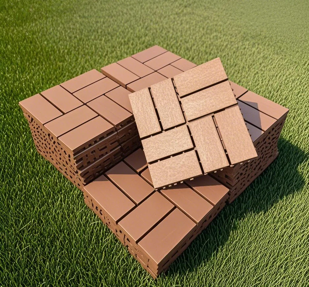 44 Pack Patio Deck Tiles, 12" x 12" Square Waterproof Outdoor All Weather Use, Plastic Interlocking Deck Tiles, Poolside Balcony