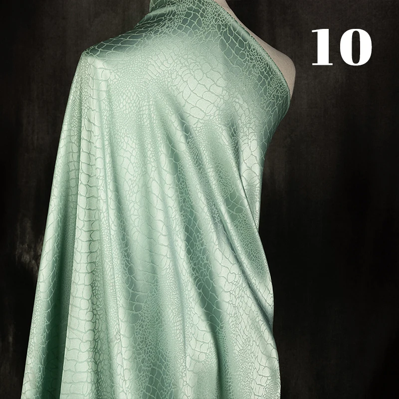 

Brocade Jacquard Satin Fabric Crocodile Pattern Design Damask Silk Acetic Fabric Sewing DIY Craft Cheongsam Kimono Dress