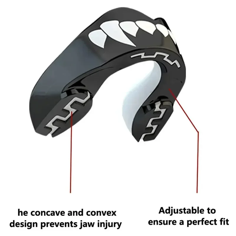 1PC Mouth Guard Sports- Teeth 3D Technology Double Layer Boxing Mouth Guard Perfect Fit Adults with Case - Boil & Bite Mouth image 2