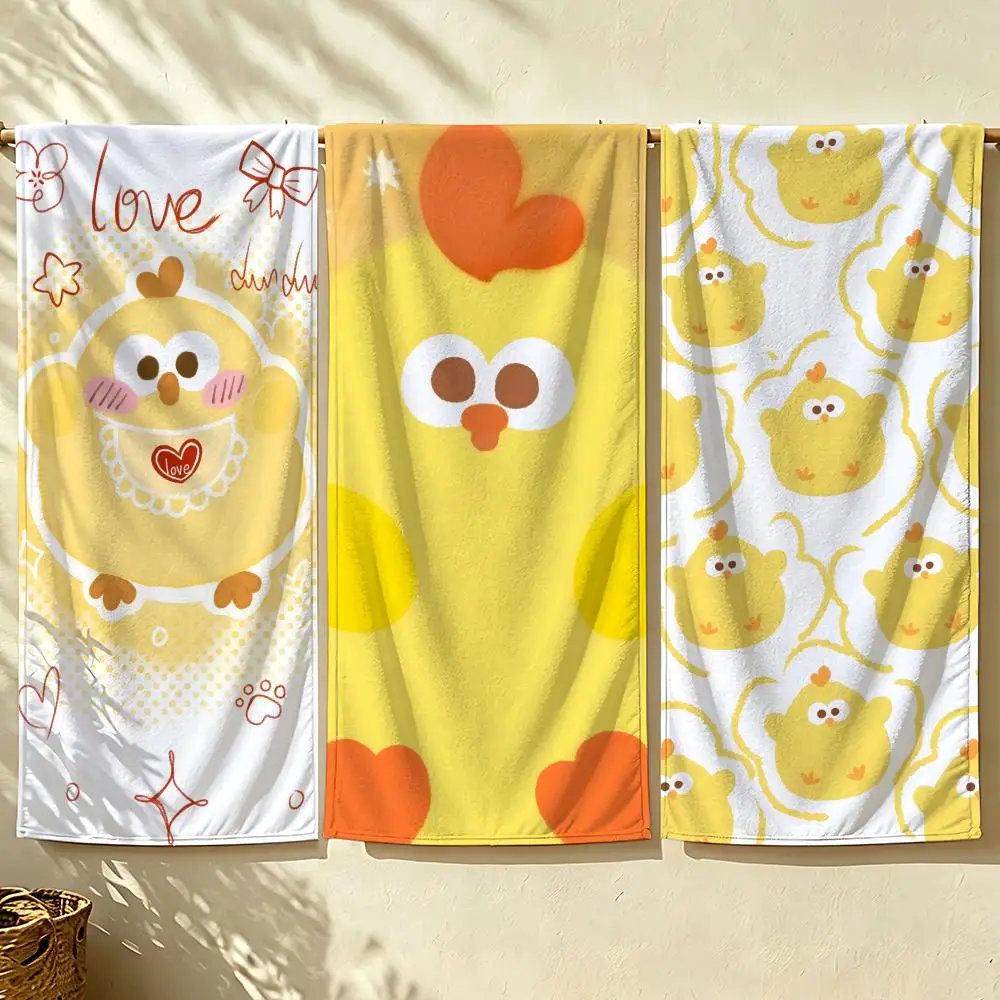 Cartoon Dun D-Dun C-Chicken Towel Beach Towel, Quick Drying Absorbent Bath Towel for Swim, Gym, Camping, Outdoor Hot