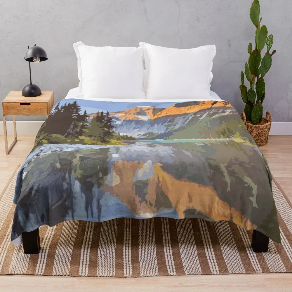 

Jasper National Park Throw Blanket Quilt valentine gift ideas Furry Flannel Fabric Blankets