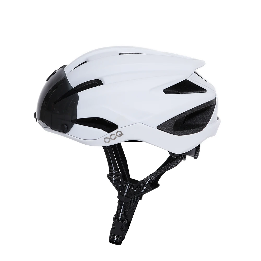 NEW Popular OGQ road bicycle helmet with cushioning, high-end milk silk inner pads, replaceable magnetic goggles, cycling helmet