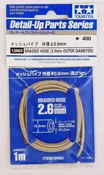 Tamiya 12663 2.6mm Braided Hose For 1/12 1/24 Model Car Detail Up Parts