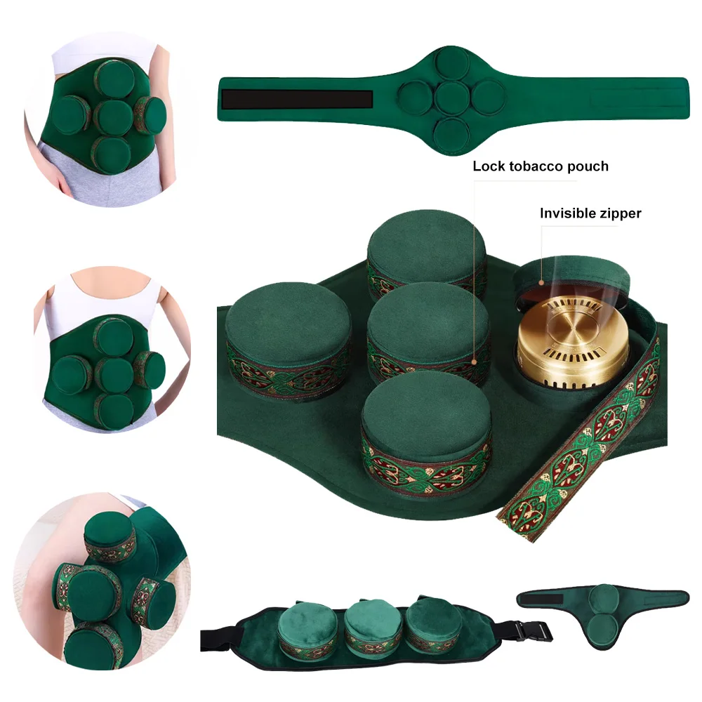 Portable Slight Smoke Moxa Box, Moxibustion Bag, Mugwort Herbal Roll Burner Body, Acupoint Heating Massage, For Men Women Gifts
