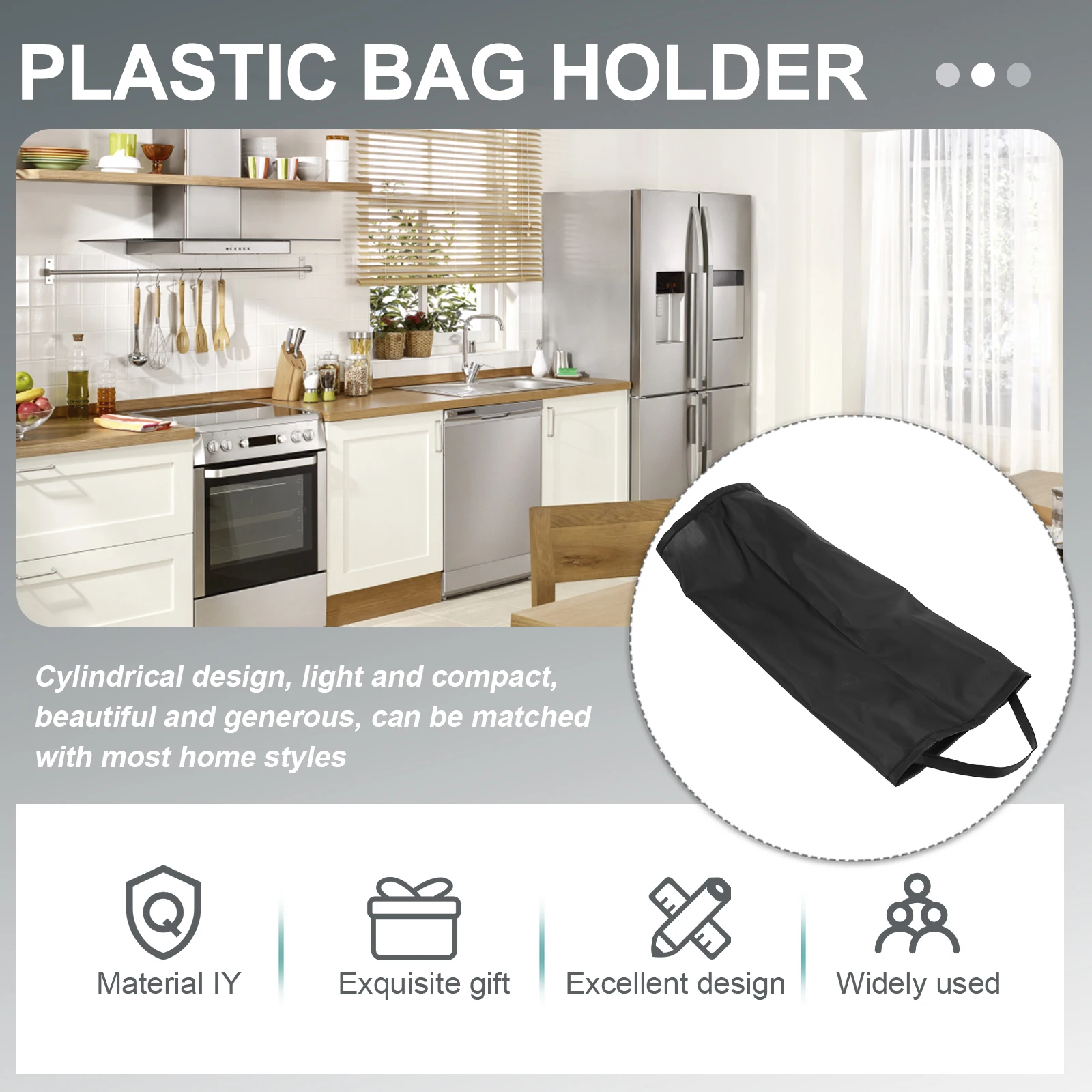 

Kitchen Storage Bag Closet Trash Holder Hanging Dispenser Wall-mounted Shopping Organizer Polyester Grocery Supermarket Garbage