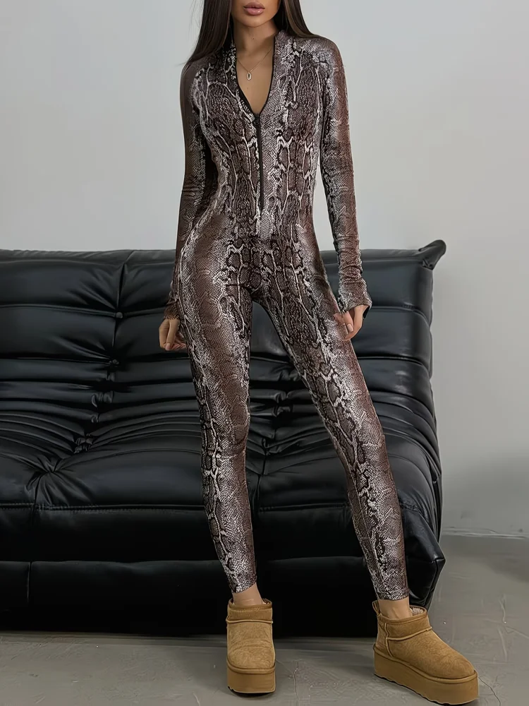 Damen Leoparden-Catsuit, eng anliegender Jumpsuit, Cosplay-Outfit, Halloween, Dschungel-Tier-Thema, Rave, Nachtclub, Tanz, Bühnenkostüm – Detail 21