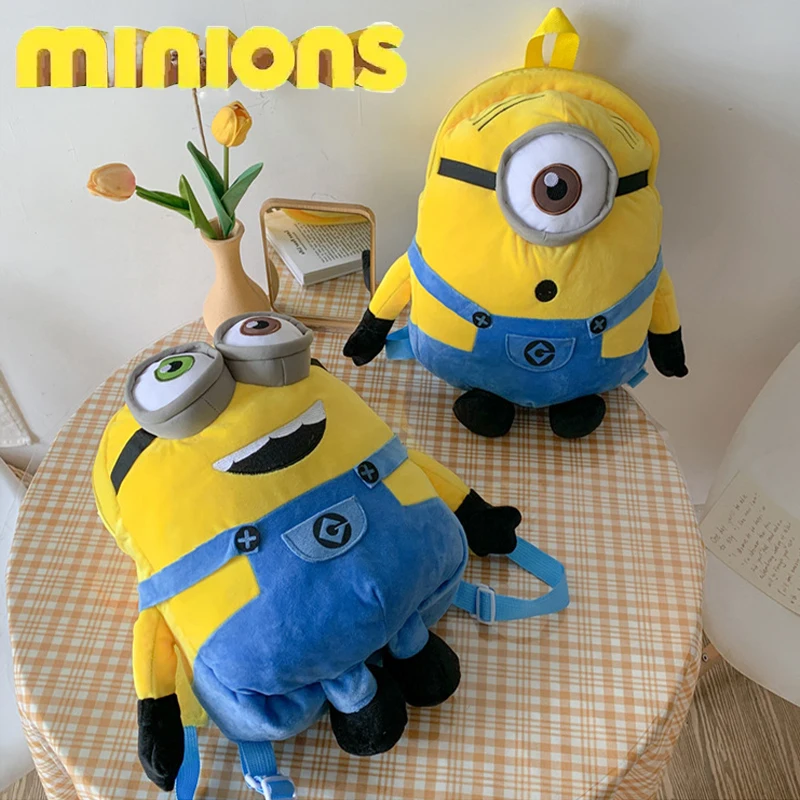 Рюкзак с миньонами, рюкзак с миньонами, фигурка из фильма, Боб Стюарт, рюкзак большой емкости, плюшевая сумка, фотоподарок