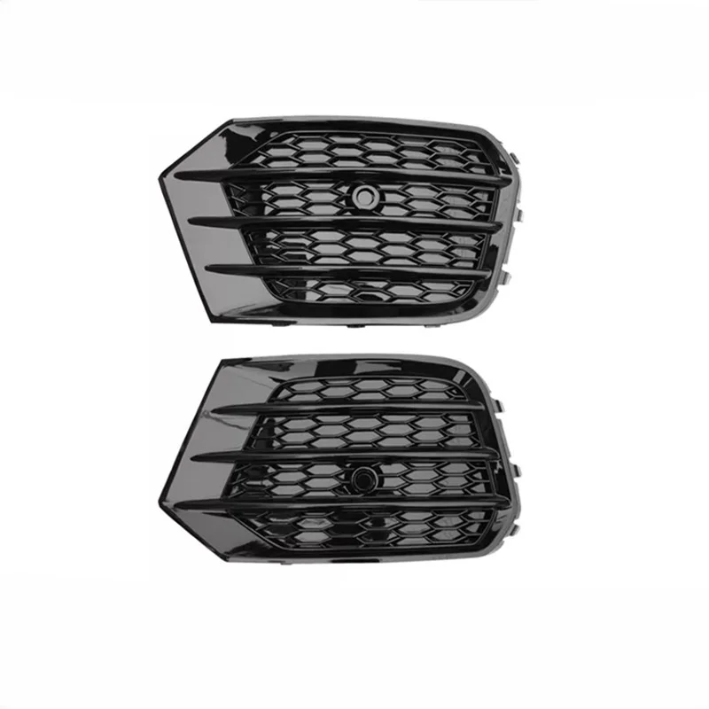 Racing grills For Audi Q3 2016 2017 2018 Fog Light Frame Replacement Lower Mesh Fog Light Cover Decoration
