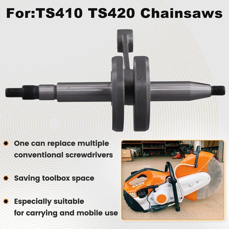 PZHI Lawnmower Crankshaft Repair Parts 4238 030 0400 for TS410 TS420 Chainsaw Concrete Cut Off Saw