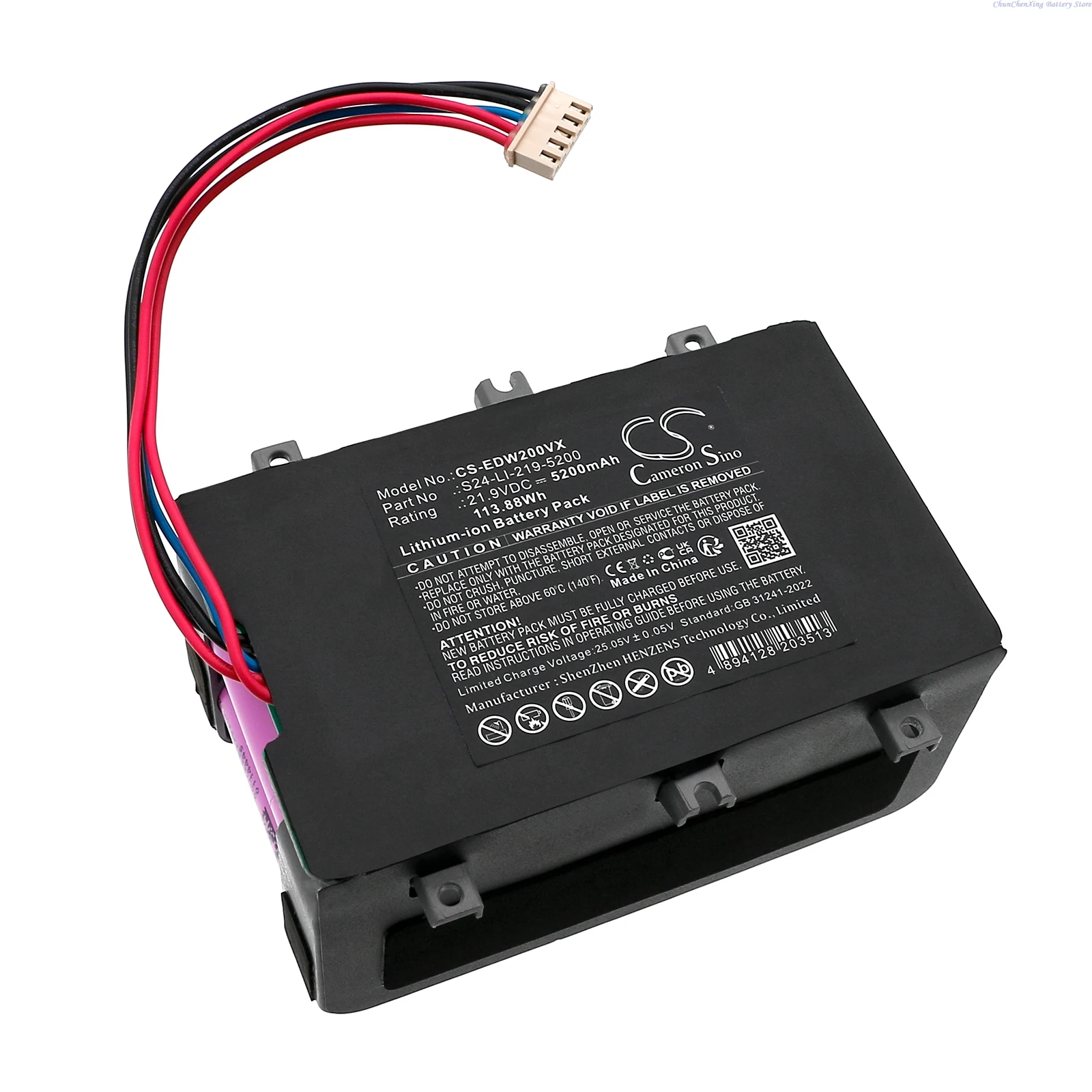 Cameron Sino 21.9V 5200mAh Replacement Vacuum Battery for Ecovacs W3 OMNI, Winbot W2 Pro, W2 Omni, W3 OMNI Care Kit, W2 Pro Omni