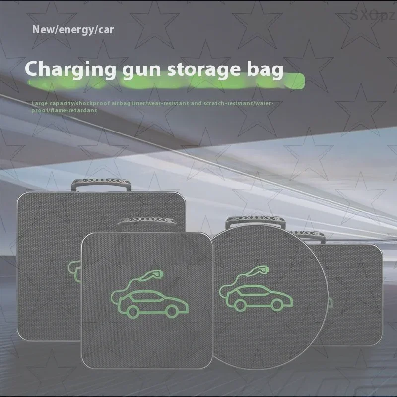 Electric Car Charger Plugs Storage Tote Bag EV Car Charging Cable Sockets Portable Waterproof Fire Retardant Equipment Container