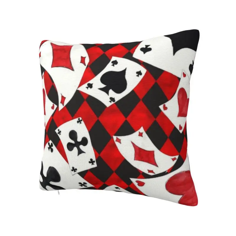 Cool Poker carte da gioco modello fodera per cuscino gioco di carte da gioco Soft Modern Pillow Decor Home