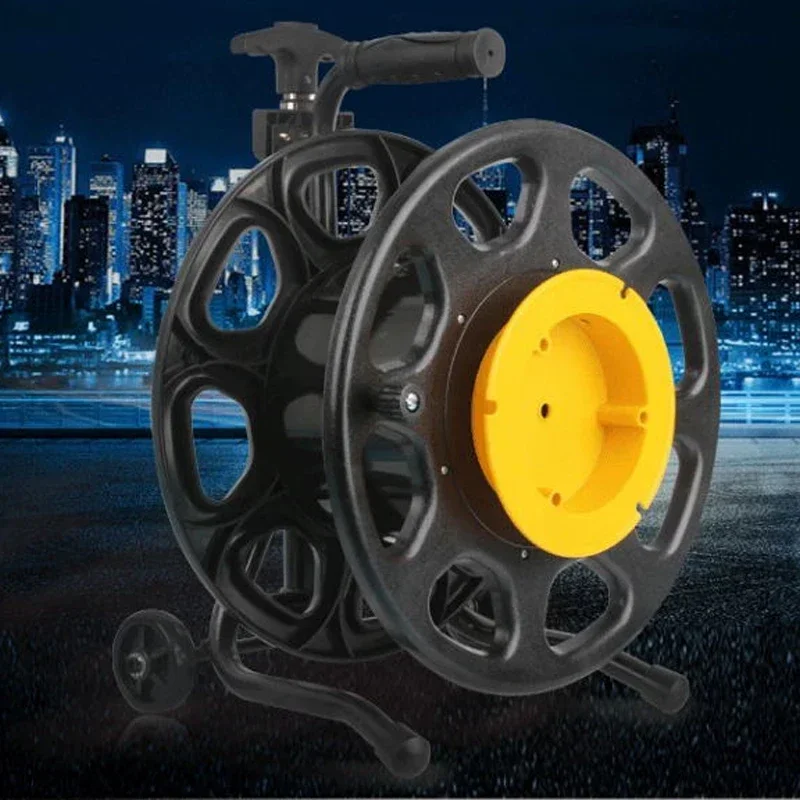 Manual Cable Winding Reel Optical Mobile Fiber Signal Line Power Cord Empty Disk Plastic Light Strip Receive Put Winder Reel
