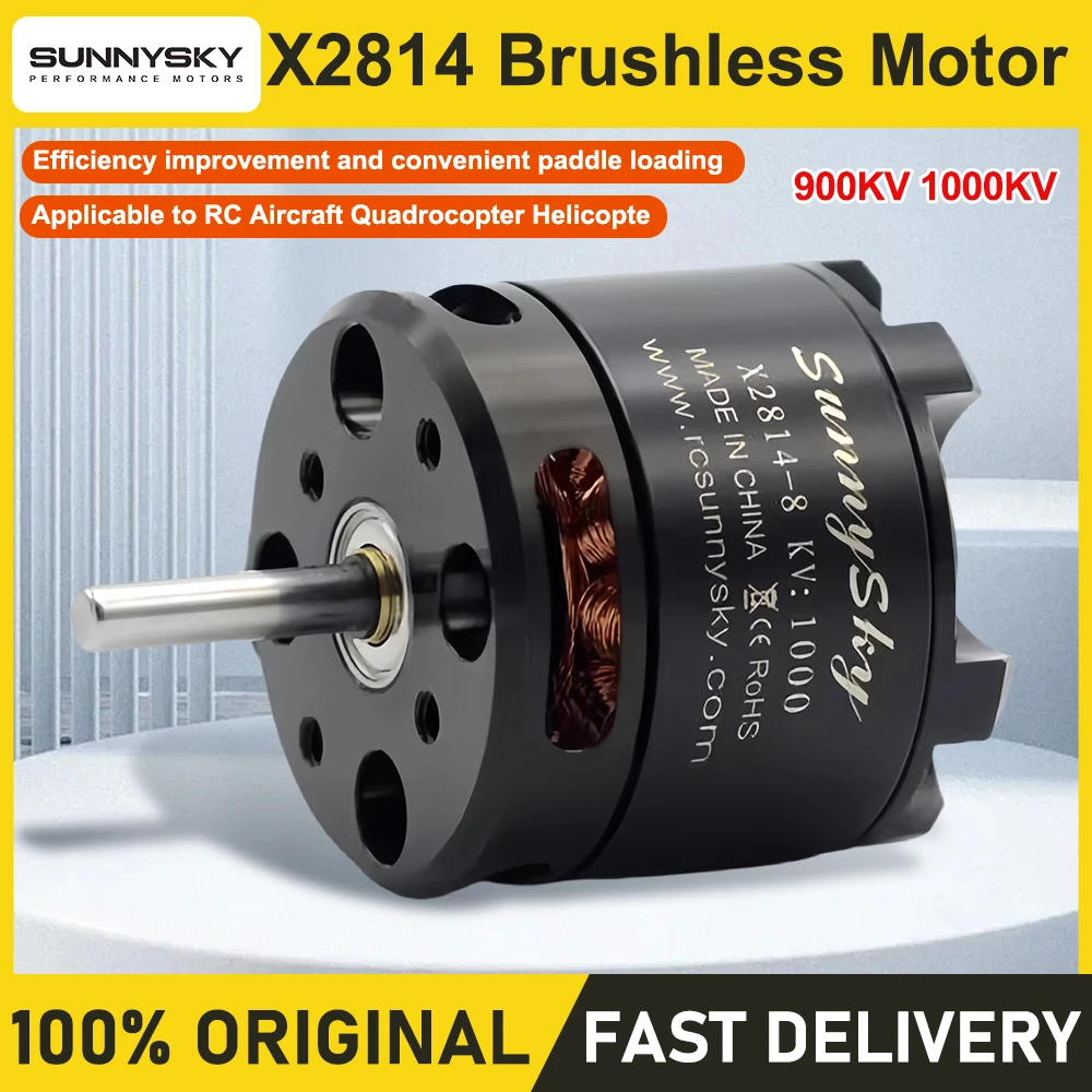 Motor sin Escobillas SunnySky X2814 II Outrunner 900KV 1000KV con Rotor Externo para Aeronaves RC, Quadcopter, Helicóptero
