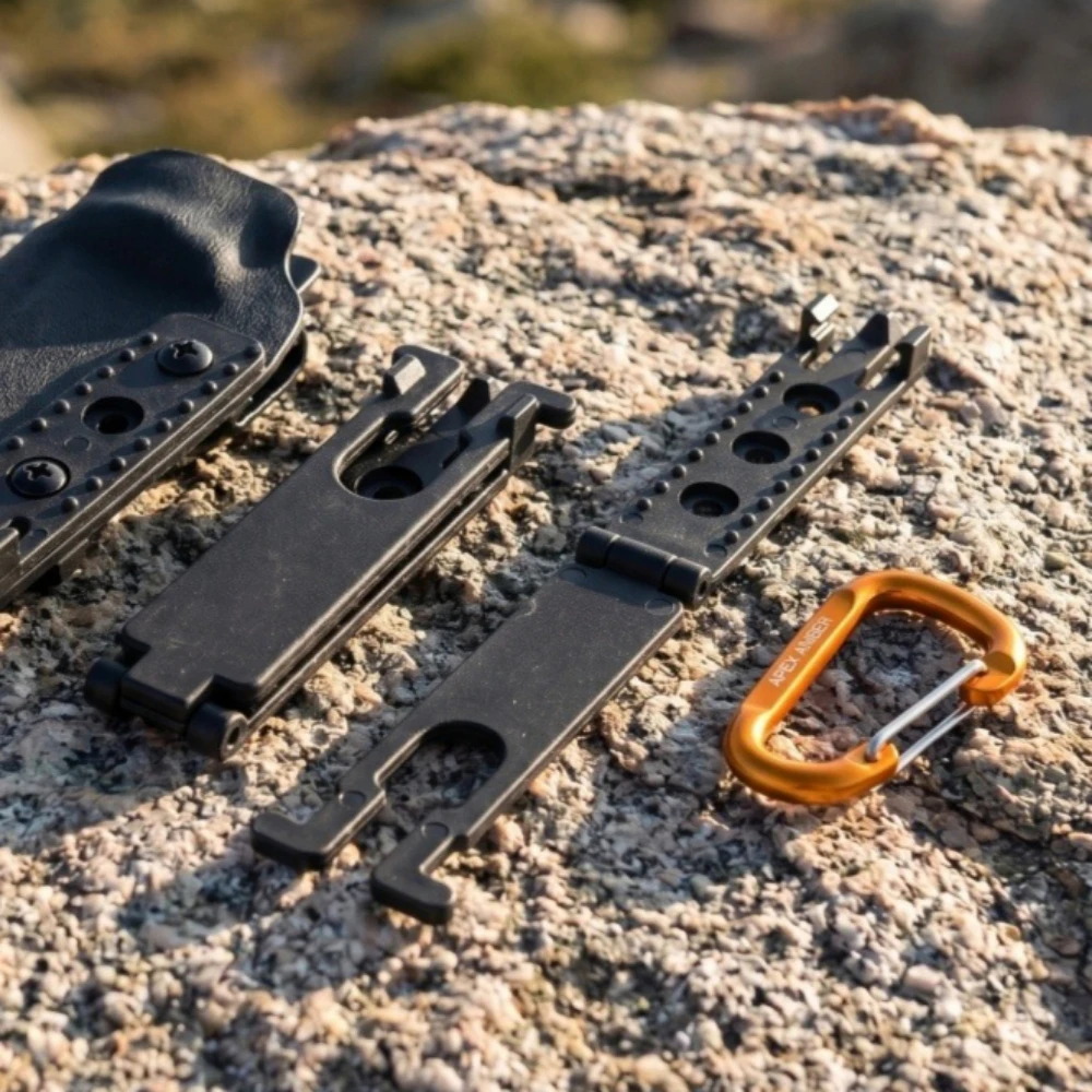 Multi-functional Outdoor Knife Sheath Belt Clip 2PCS Quick Release Sheath Back Clip Lightweight Sheath Reinforcement Accessories