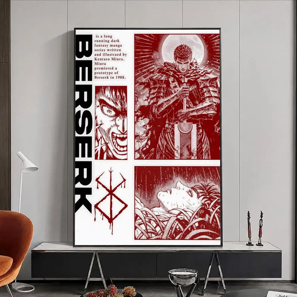 Anime Berserk Poster, Poster, Wandaufkleber, wasserfest, selbstklebend, HD-Kunst, Schlafzimmer, Bar, Dekoration – Detail 20