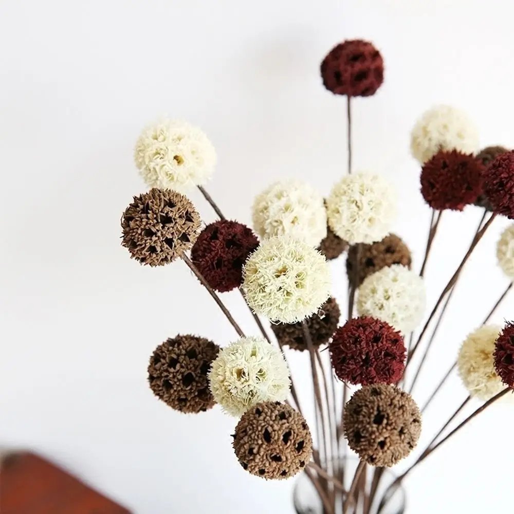 5Pcs Decorative Wedding Decor Home Decoration Real Flower Dried Flowers Bouquets Natural Material Plant Stems