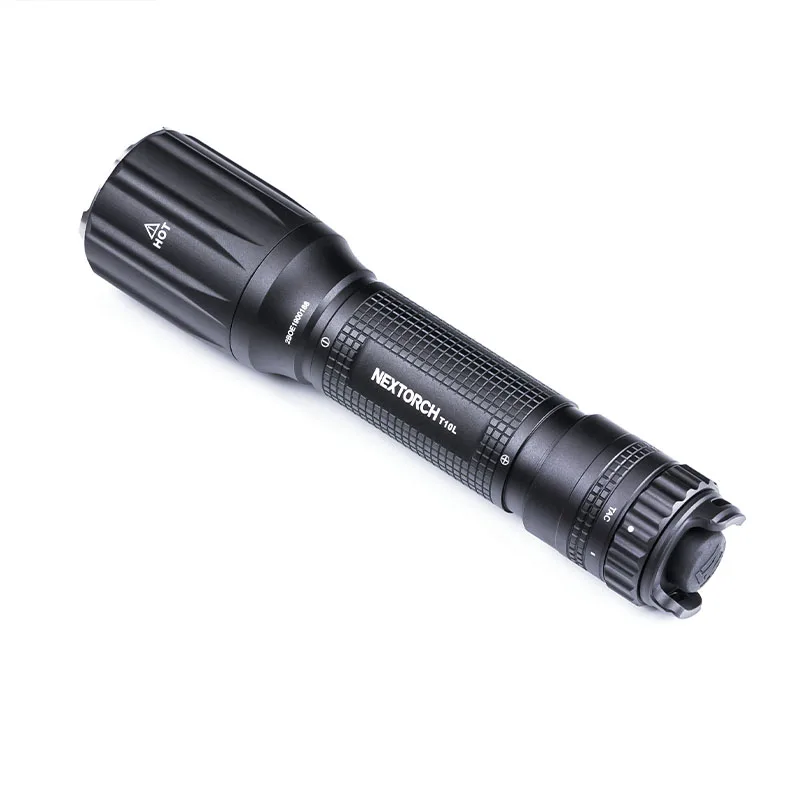 Nextorch T10L White Light LEP Tactical Flashlight, 500 Lumens 1100m Long Beam Throw 21700 Battery, Nano-Ceramic Window Breaker