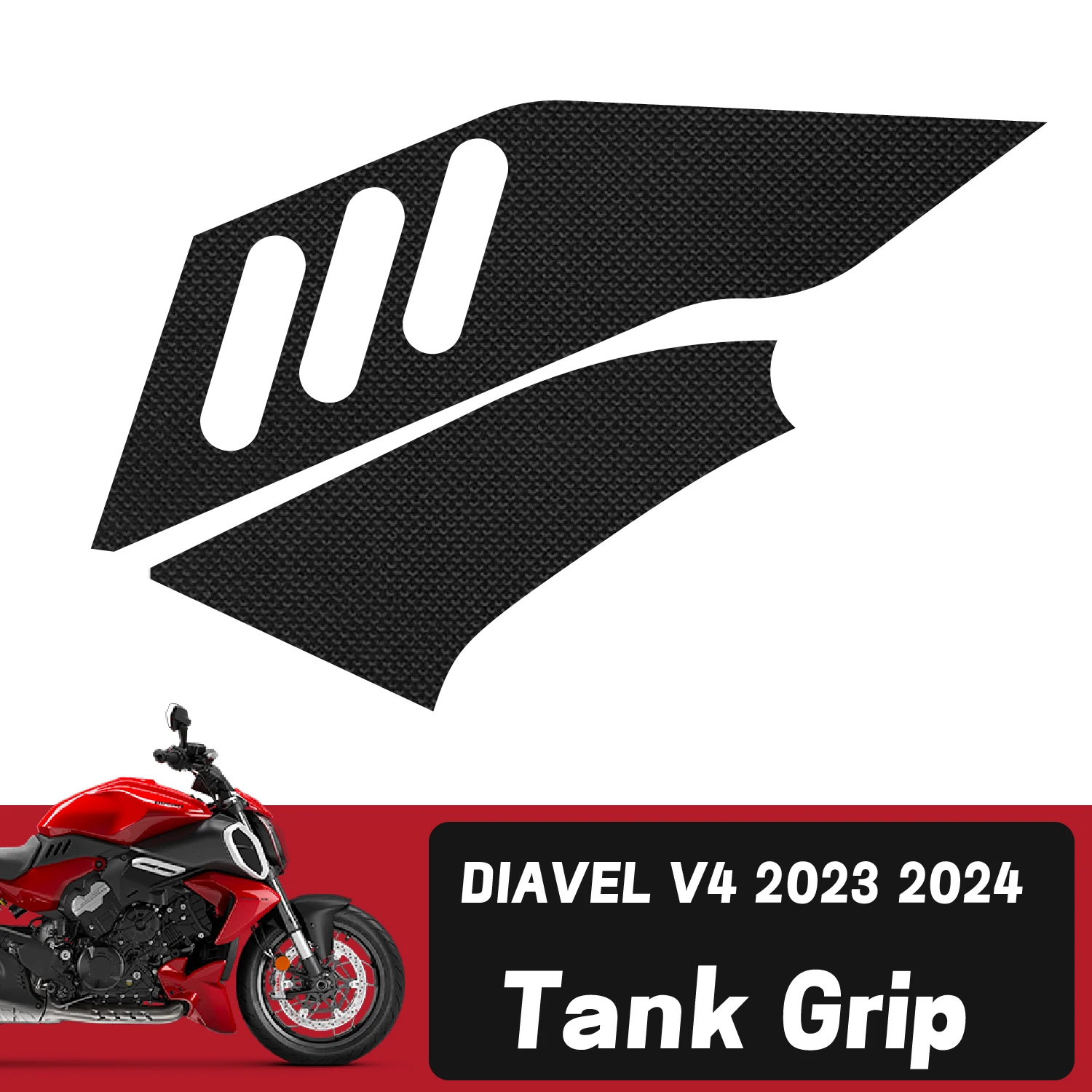 

For DUCATI Diavel V4 2023+ Tank Traction Grips Pads Silicone Rubber