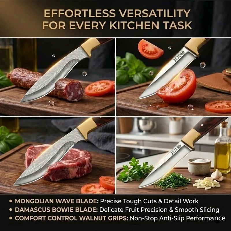 New 2-Piece Premium Kitchen Knife Set Ultra Sharp – High Carbon Stainless Steel Ergonomic Handle for Home Cooking & Food Prep 3