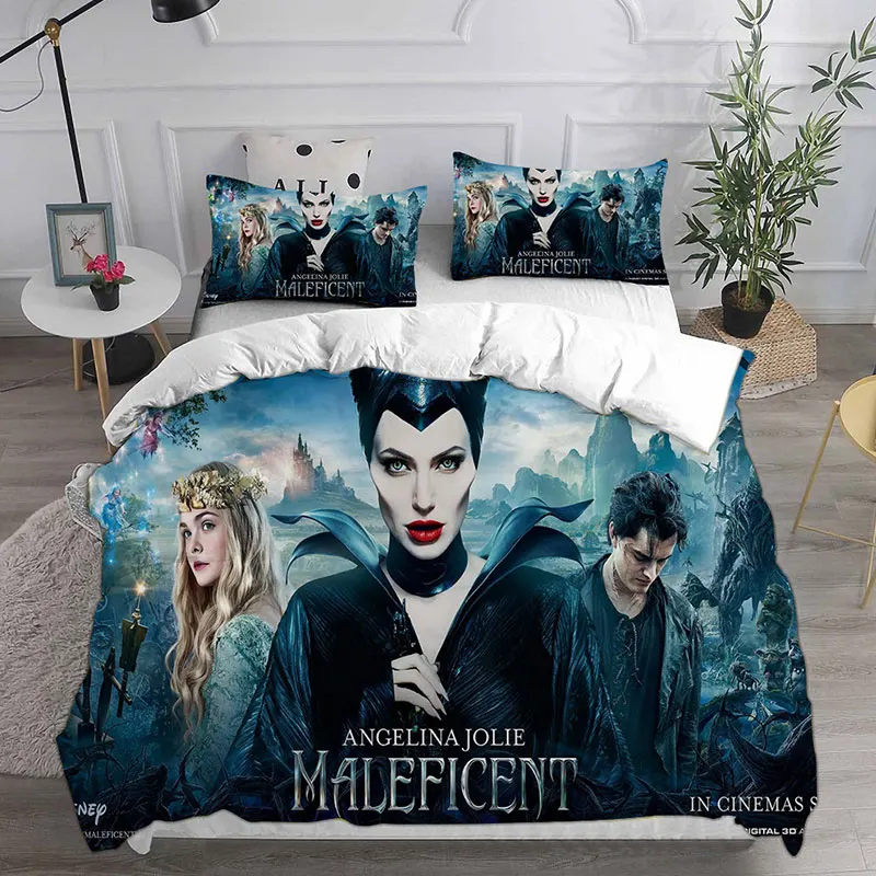 Maleficent Bedding Sets Comforter Quilt Bed Cover Duvet Cover Pillow Case 2-3 Pieces Sets Bedroom Decoration Home Supplies