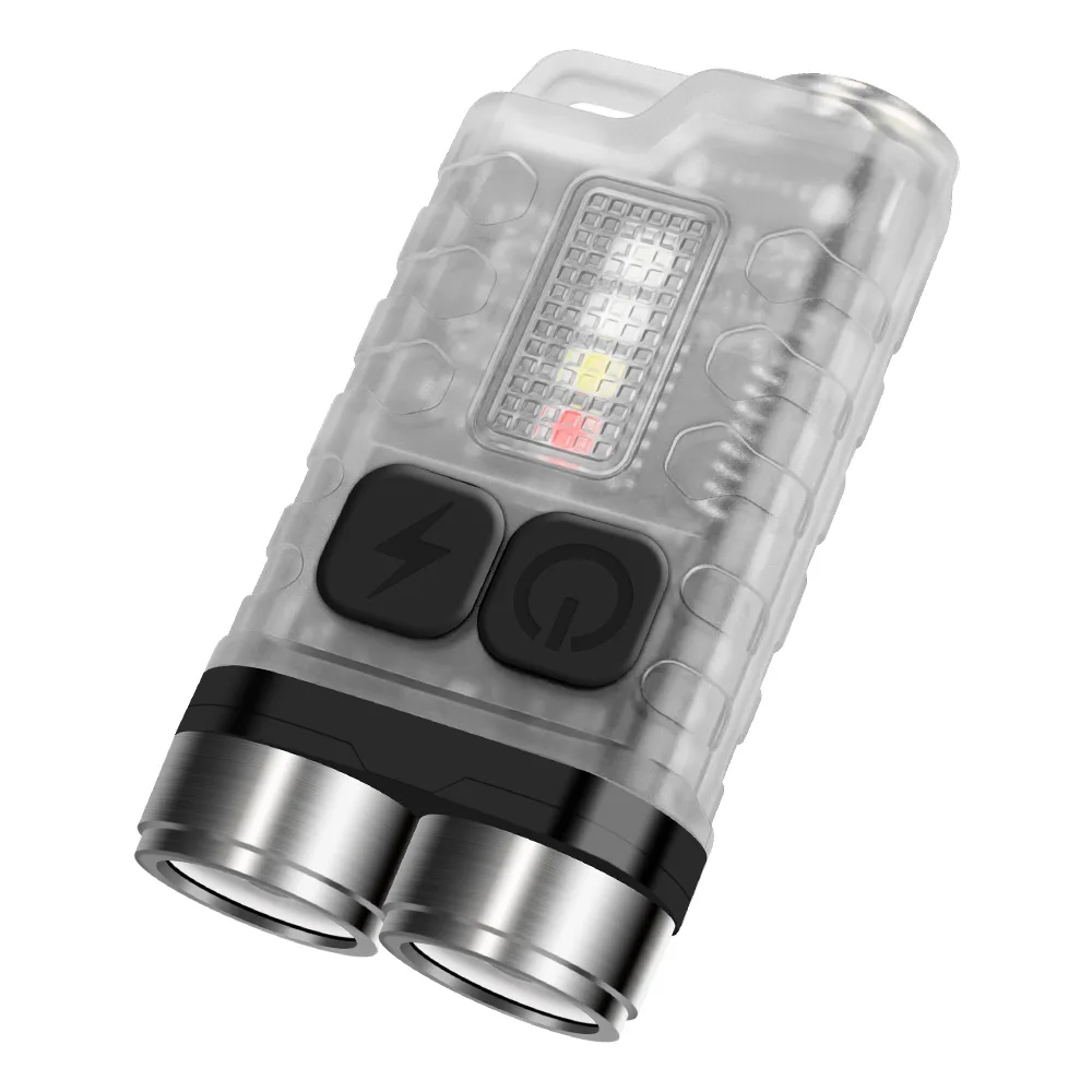 BORUiT V3 UV-LED-EDC-Schlüsselanhänger-Taschenlampe Typ C, wiederaufladbare Arbeitslicht-Taschenlampe mit Magnet, wasserdichte Camping-Taschenlaterne – Detail 3