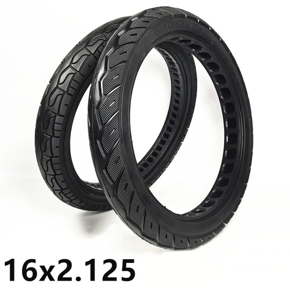 

16 Inch 16x2.125 Solid Tyre 375*375*51mm Rubber Bicycle Replacement Accessories For Electric Bike Scooter 16*2.125 Tire