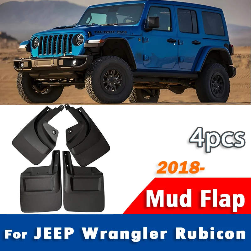 For Jeep Wrangler Rubicon Mudguard Mudflaps Fender Mud Flap Guards Splash mudguards Car Accessories 1 set 4pcs 2018-now